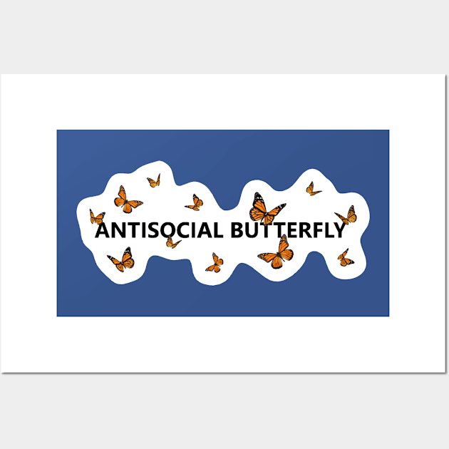 anti social butterfly 3 Wall Art by thuhongshopd